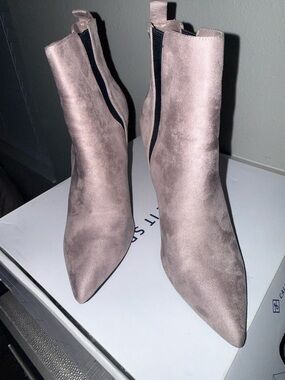 Call It Spring Mauve Taupe Pointed Toe Ankle Booties
